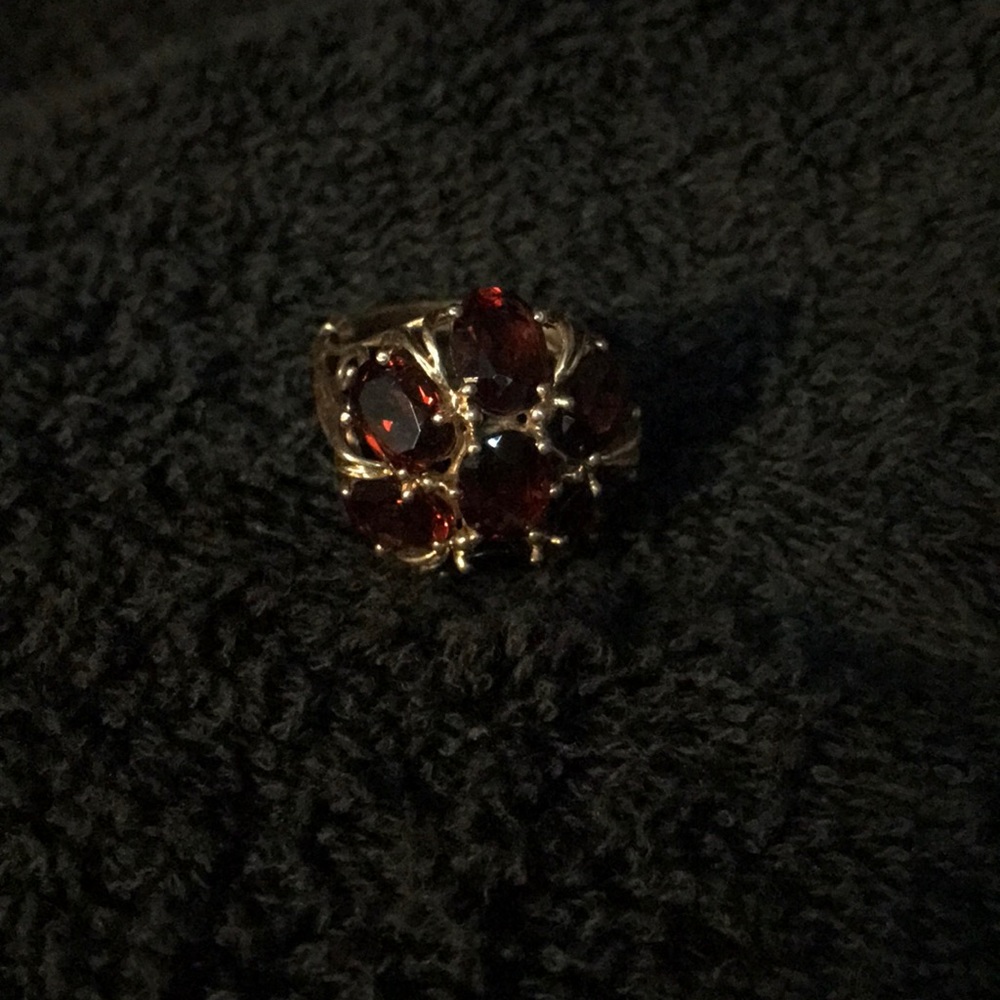 Red rhinestone ring